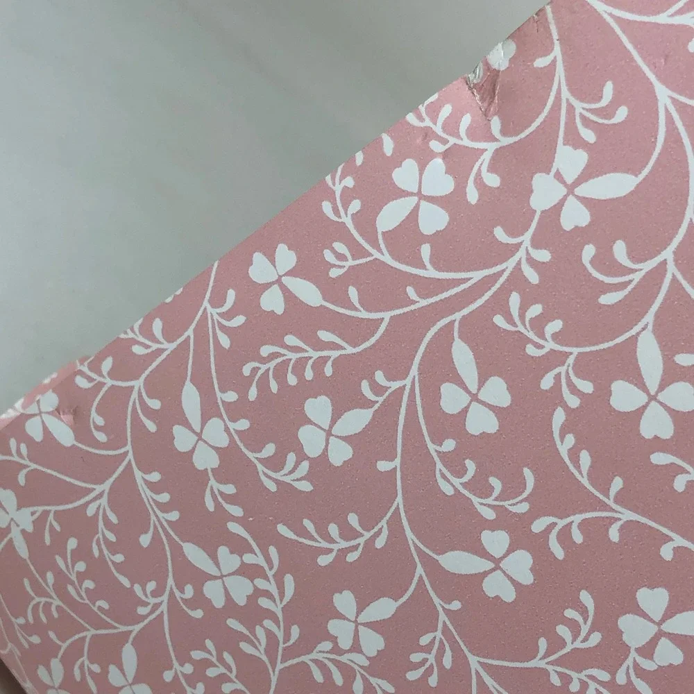 Vintage Laura Ashley Campion Wallpaper 1 Roll Vinyl Pink White Floral LA4091